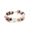 Bracciale tormalina, perla, chiusura argento - BRA2433