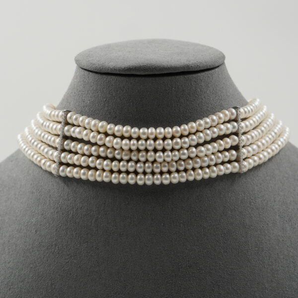 Collana perle, chiusura argento - COL2763