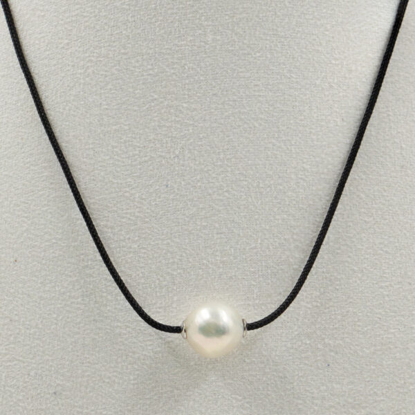 Collana laccio con perla chiusura argento - COL2779