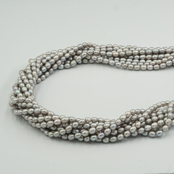 Perle Acqua Dolce fili riso 4-4,5mm – Grigio - FWP4199