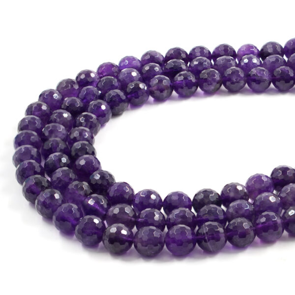 Ametista filo tondo sfaccettato 10mm - AME415