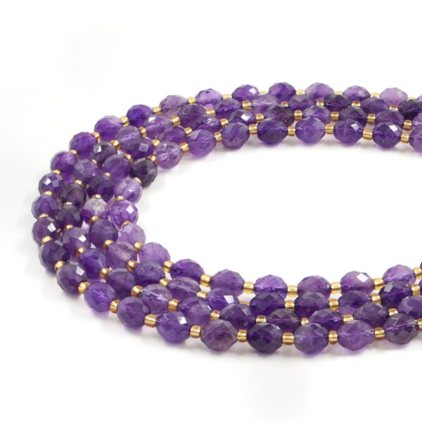 Ametista fili olive sfaccettate 6x8mm - AME847