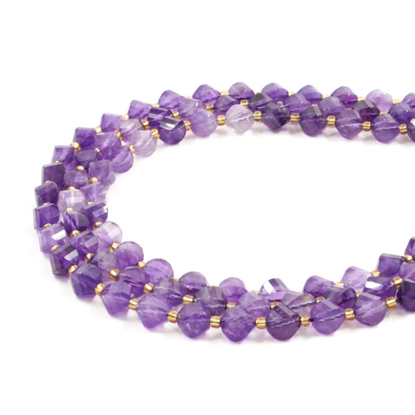 Ametista fili trottole sfaccettate 8mm - AME849