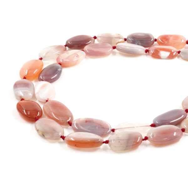 Agata Botswana Rossa fili ovali 13X22mm