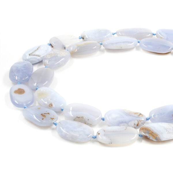 Agata Blue Lace fili ovali misure varie - BLA12