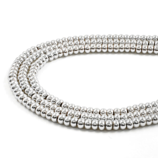 Ematite fili rondelle 6x4mm Silver - EMA250