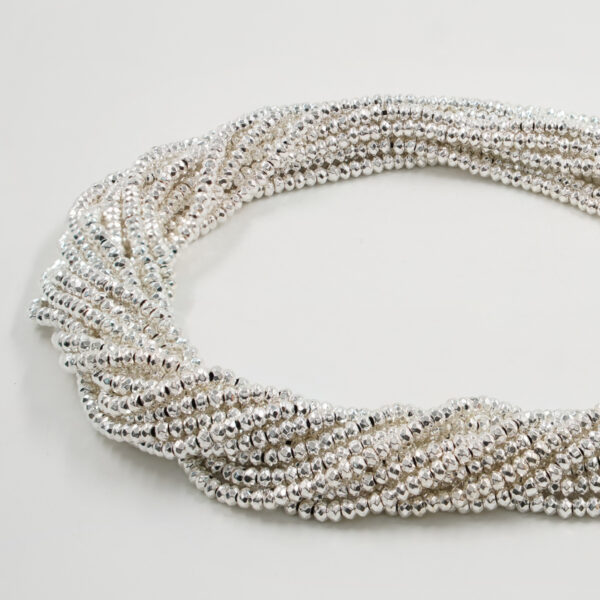 Ematite fili rondelle sfaccettate 3x2mm Silver Chiaro - EMA251