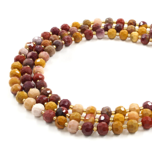 Mookaite fili rondelle sfaccettate 8x7mm - MOK63