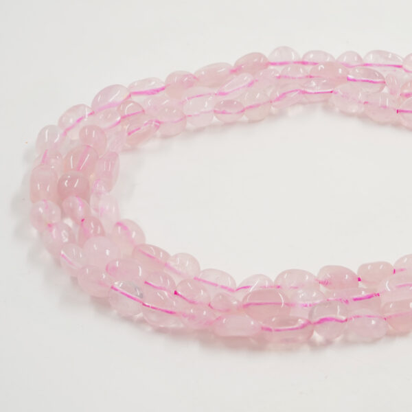 Quarzo Rosa fili sassi 10x8mm