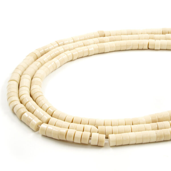 Diaspro fossile bianco fili rondelle 4x6mm - WFJ05