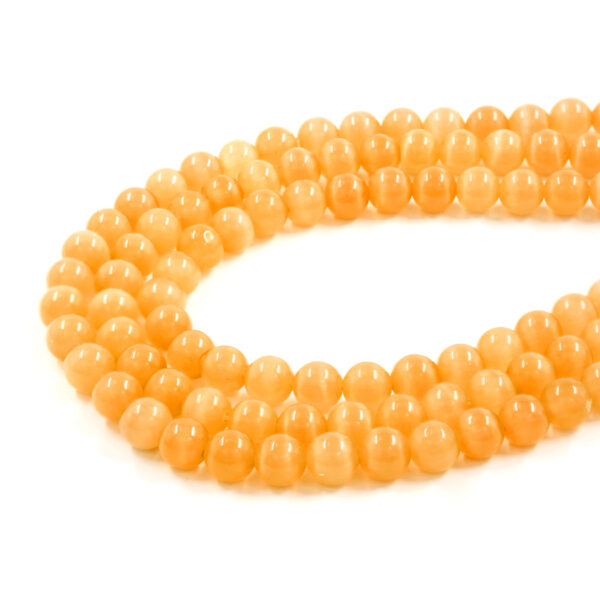 Occhio di Gatto Arancio filo tondo 6mm a 10mm