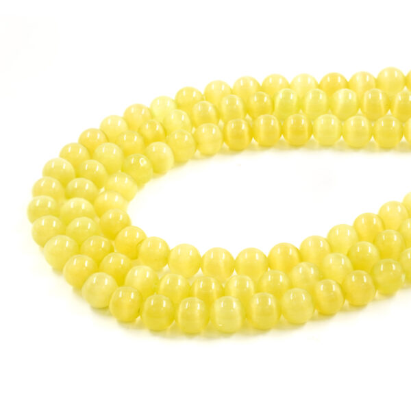 Occhio di Gatto Giallo filo tondo 6mm a 10mm