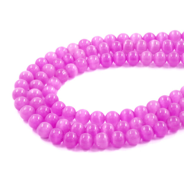 Occhio di Gatto Fucsia filo tondo 6mm a 10mm