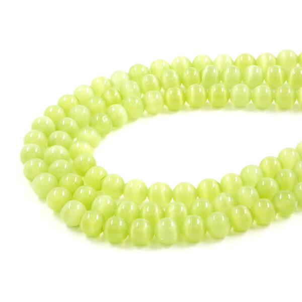 Occhio di Gatto Verde Edera filo tondo 6mm a 10mm