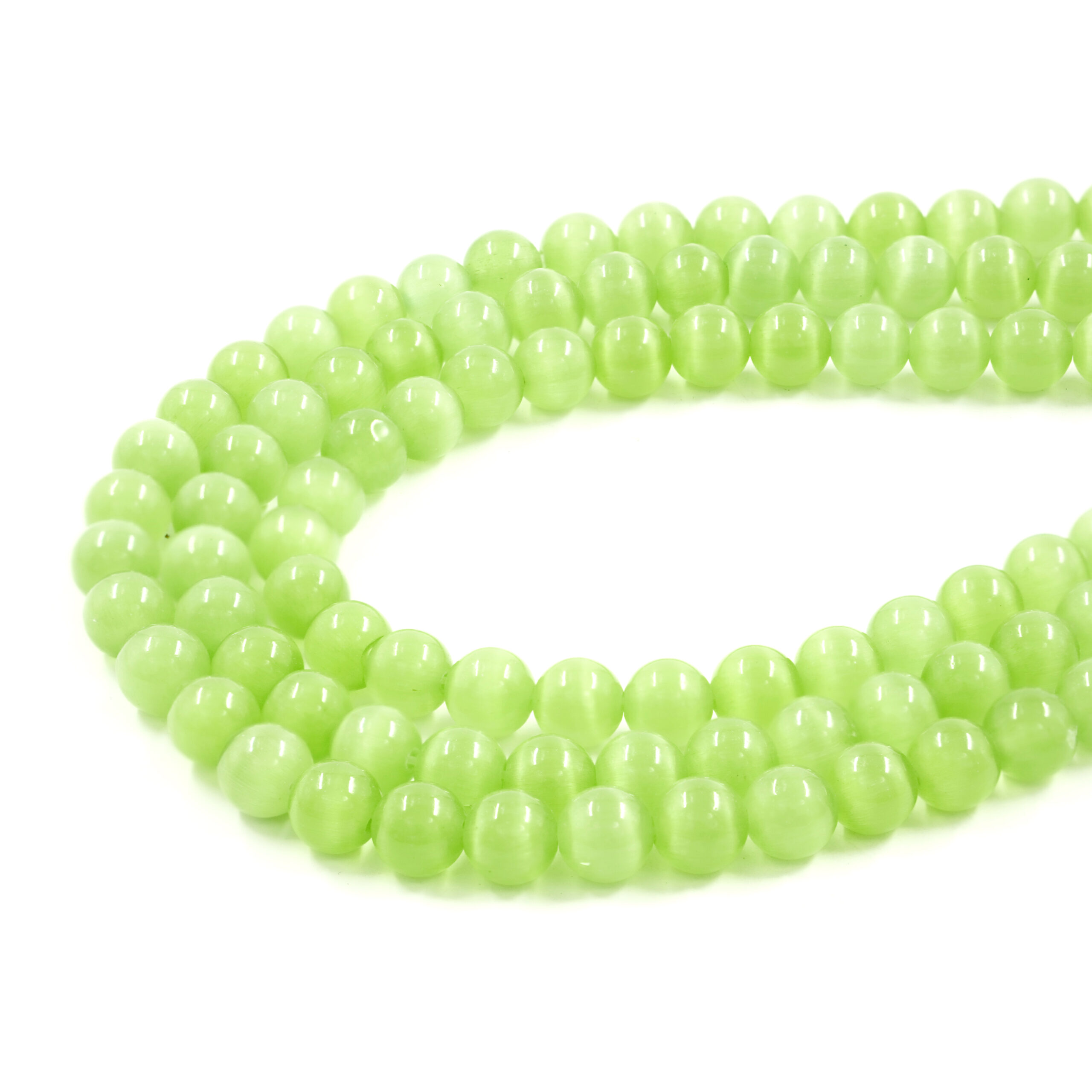 Occhio di Gatto Verde filo tondo 4mm a 10mm