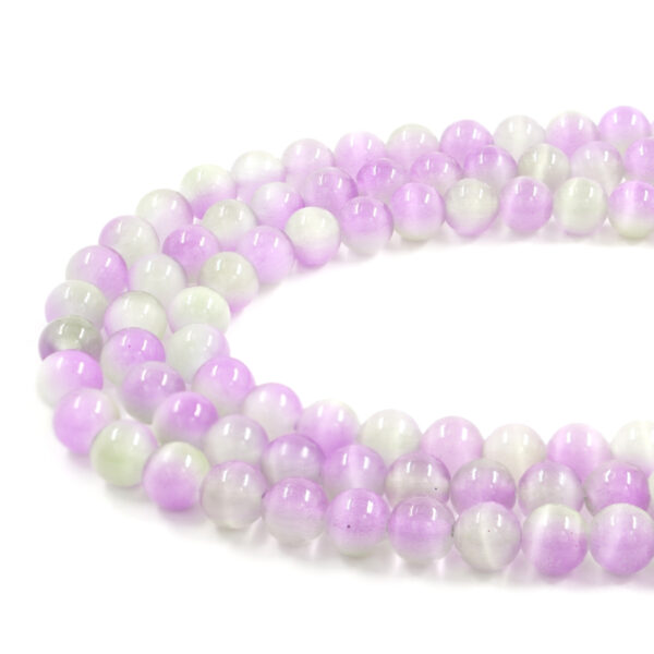 Occhio di Gatto Viola-Grigio filo tondo 6mm a 10mm