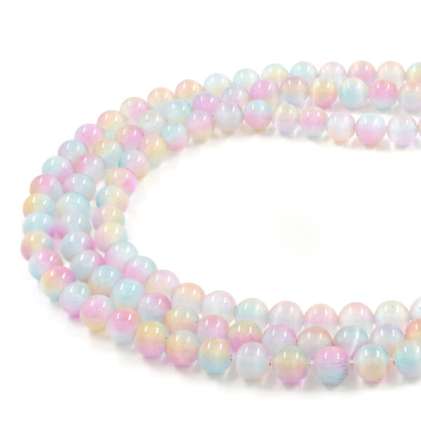 Occhio di Gatto Rosa-Azzurro filo tondo 6mm a 10mm