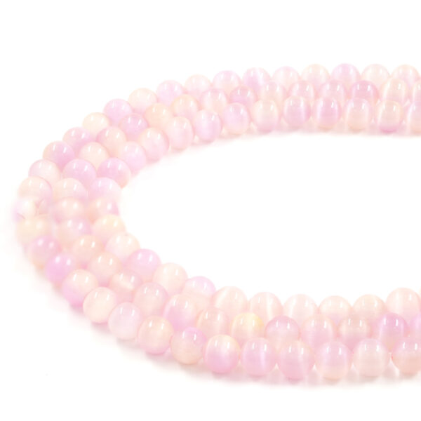 Occhio di Gatto Giallo-Rosa filo tondo 6mm a 10mm