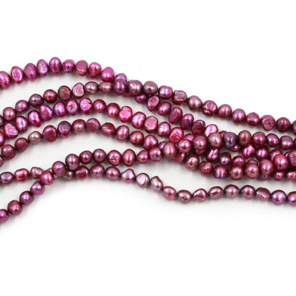 Perle Acqua Dolce fili scaramazze 6-8mm &ndash; Viola - FWP4213