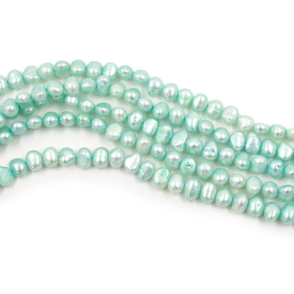 Perle Acqua Dolce fili scaramazze 8-9mm &ndash; Celeste - FWP4215