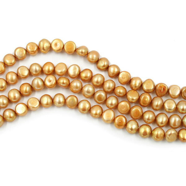 Perle Acqua Dolce fili scaramazze 10-11mm &ndash; Bronzo - FWP4217