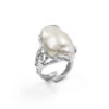 Anello Argento con perla barocca – Rodiato - AN909