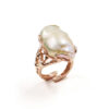 Anello Argento con perla barocca – Rosè - AN911