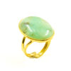 Anello Argento con Crisoprasio – Dorato - AN917