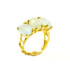 Trilogy Argento con acquamarina – Dorato - AN924