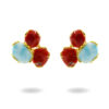 Orecchini Argento corallo, larimar – Dorato - AOR1034