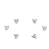 Set Orecchini Argento zirconi cuore Rodiato - AOR1044
