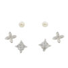 Set Orecchini Argento stelle con zirconi Rodiato - AOR1049