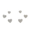Set Orecchini Argento cuori con zirconi Rodiato - AOR1053