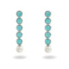Orecchini Argento amazzonite, perle – Rodiato - AOR1054