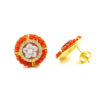 Orecchini Argento corallo, cammeo - Dorato - AOR1055