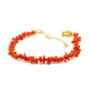 Bracciale cupolini corallo chiusura argento Dorato - BRA2432