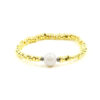 Bracciale Elastico ematite dorata, perla - BRA2448
