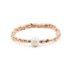 Bracciale Elastico ematite argentata, perla - BRA2449