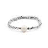 Bracciale Elastico ematite rosè, perla - BRA2450