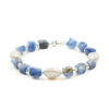 Bracciale cianite, perla, chiusura argento - BRA2451