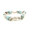 Bracciale larimar, perla, chiusura argento - BRA2454
