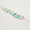 Bracciale amazzonite, perla, chiusura argento - BRA2483