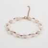 Bracciale perle, rubino, chiusura argento - BRA2503