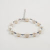 Bracciale perle, zaffiro, chiusura argento - BRA2504