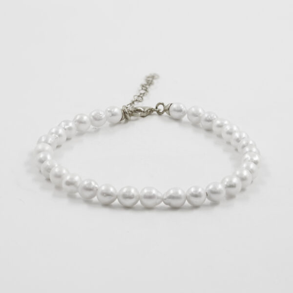 Bracciale perle, chiusura argento rodiato - BRA2508