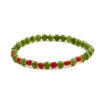 Bracciale Elastico giada canadese, corallo - BRA2513