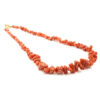 Collana cupolini corallo chiusura argento Dorato - COL2771