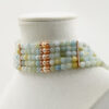 Collana acquamarina, perla, chiusura argento - COL2815