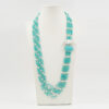 Collana amazzonite, perle, chiusura argento - COL2825