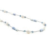 Collana ematite, cianite, perla, chiusura argento